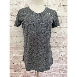 Under Armour Gray V-Neck Heat Gear T Shirt Loose Fit Women’s Small NEW